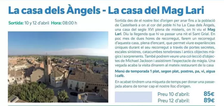 Oferta de La Casa Dels Angels por 85€ en B The travel Brand