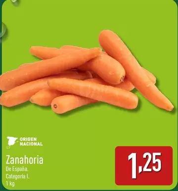 Oferta de Zanahoria por 1,25€ en ALDI