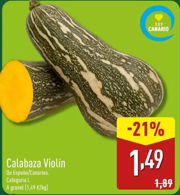 Oferta de Calabaza Violín por 1,49€ en ALDI