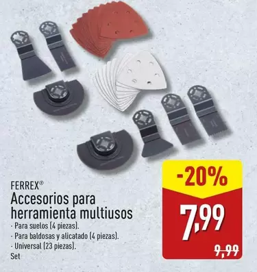 Oferta de Ferrex - Accesorios Para Herramienta Multiusos por 7,99€ en ALDI