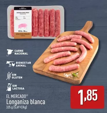 Oferta de El Mercado - Longaniza Blanca por 1,85€ en ALDI