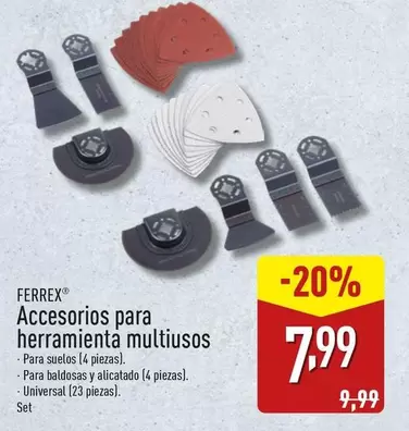 Oferta de Ferrex - Accesorios Para Herramienta Multiusos por 7,99€ en ALDI