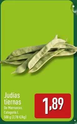 Oferta de Judias Tiernas por 1,89€ en ALDI