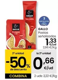 Oferta de Gallo - Pastas por 1,33€ en Eroski