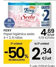 Oferta de Foxy - Papel Higienico Seda por 4,69€ en Eroski