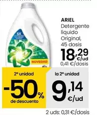 Oferta de Ariel - Detergente Líquido Original por 18,29€ en Eroski