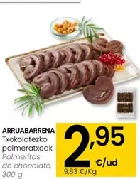 Oferta de Arruabarrena - Palmeritas De Chocolate por 2,95€ en Eroski