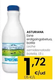 Oferta de Asturiana - Leche Semidesnatada por 1,72€ en Eroski