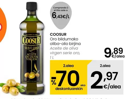 Oferta de Coosur - Aceite De Oliva Virgen Serie Oro por 9,89€ en Eroski