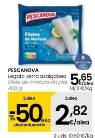 Oferta de Pescanova - Filete De Merluza Sin Piel por 5,65€ en Eroski