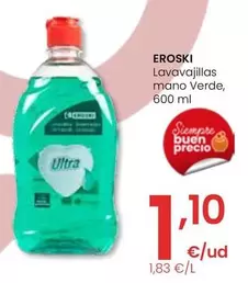 Oferta de Eroski - Lavavajillas Mano Verde por 1,1€ en Eroski