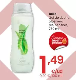 Oferta de Belle - Gel De Ducha Aloe Vera Piel Sensible por 1,49€ en Eroski