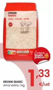 Oferta de Eroski Basic - Arroz Extra por 1,33€ en Eroski