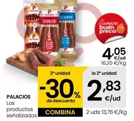 Oferta de Palacios - Productos por 4,05€ en Eroski