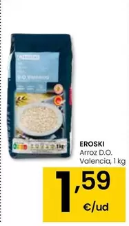 Oferta de Eroski - Arroz D.O. Valencia por 1,59€ en Eroski