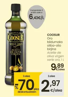 Oferta de Coosur - Aceite De Oliva Virgen Serie Oro por 9,89€ en Eroski