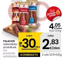 Oferta de Palacios - Productos por 4,05€ en Eroski