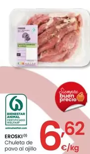 Oferta de Eroski - Chuleta De Pavo Al Ajillo por 6,62€ en Eroski