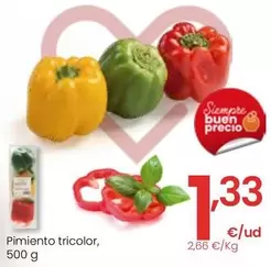 Oferta de Pimiento Tricolor por 1,33€ en Eroski