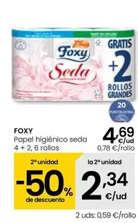 Oferta de Foxy - Papel Higiénico Seda  por 4,69€ en Eroski