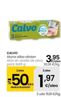 Oferta de Calvo - Atún En Aceite De Oliva por 3,95€ en Eroski