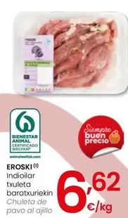 Oferta de Eroski - Chuleta De Pavo Al Ajillo por 6,62€ en Eroski