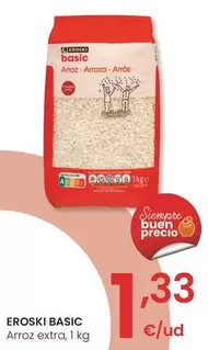 Oferta de Eroski Basic - Arroz Extra por 1,33€ en Eroski