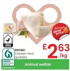 Oferta de Eroski - Chicken Hind Quarters por 2,63€ en Eroski