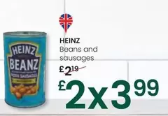 Oferta de Heinz - Beans And Sausages por 2,19€ en Eroski