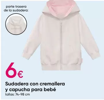 Oferta de Bebé - Sudadera Con Cremallera Y Capucha Para por 6€ en Pepco