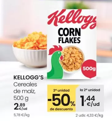 Oferta de Kellogg's - Cereales De Maiz por 2,89€ en Eroski