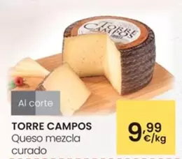 Oferta de Torre Campos - Queso Mezcla Curado por 9,99€ en Eroski