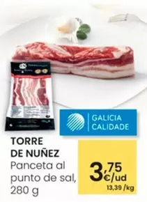 Oferta de Torre de Núñez - Panceta Al Punto De Sal por 3,75€ en Eroski