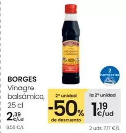 Oferta de Borges - Vinagre Balsamico por 2,39€ en Eroski