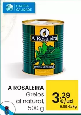 Oferta de A Rosaleira - Grelos Al Natural por 3,29€ en Eroski