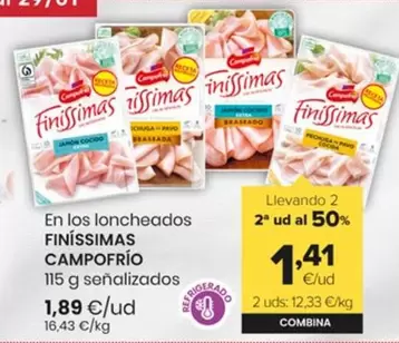 Oferta de Campofrío - Finíssimas  por 1,89€ en Autoservicios Familia