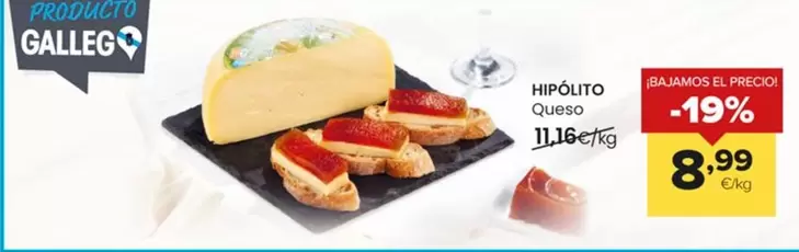 Oferta de Hipólito - Queso por 8,99€ en Autoservicios Familia