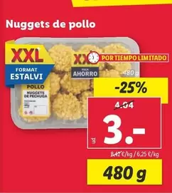 Oferta de Nuggets De Pollo por 3€ en Lidl