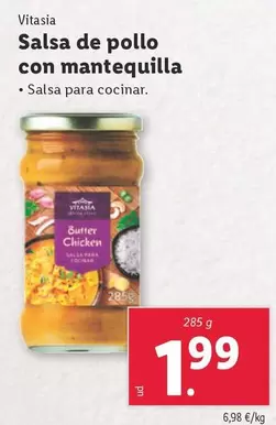 Oferta de Vitasia - Salsa De Pollo Con Mantequilla por 1,99€ en Lidl