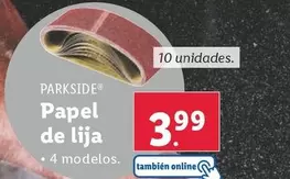 Oferta de Parkside - Papel De Lija  por 3,99€ en Lidl