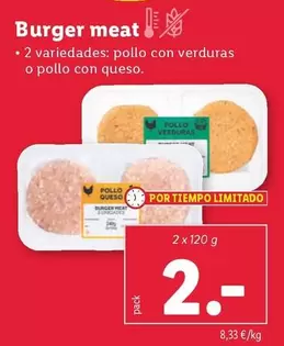 Oferta de Burger Meat por 2€ en Lidl