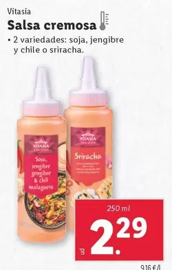 Oferta de Vitasia - Salsa Cremosa por 2,29€ en Lidl