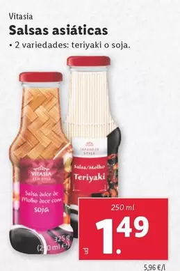 Oferta de Vitasia - Salsas Asiaticas por 1,49€ en Lidl