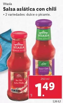 Oferta de Vitasia - Salsa Asiatica Con Chili por 1,49€ en Lidl