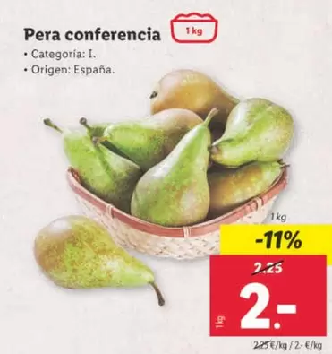 Oferta de Pera Conferencia por 2€ en Lidl