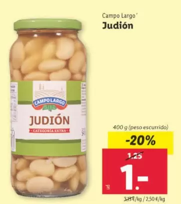 Oferta de Campo Largo - Judión por 1€ en Lidl