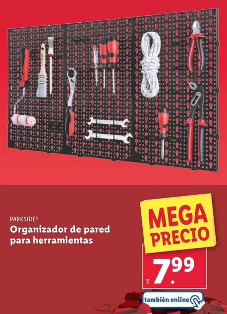 Oferta de Parkside - Organizador De Pared Para Herramientas por 7,99€ en Lidl