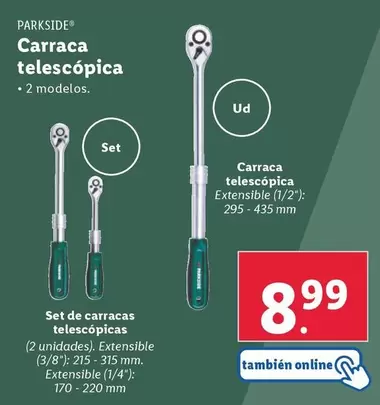 Oferta de Parkside - Carraca Telescopica por 8,99€ en Lidl