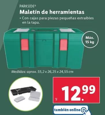 Oferta de Parkside - Maletin De Herramientas por 12,99€ en Lidl