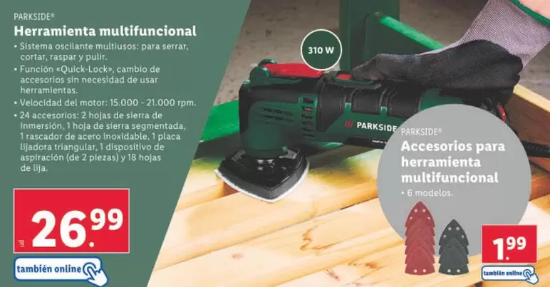 Oferta de Parkside - Herramienta Multifuncional por 26,99€ en Lidl